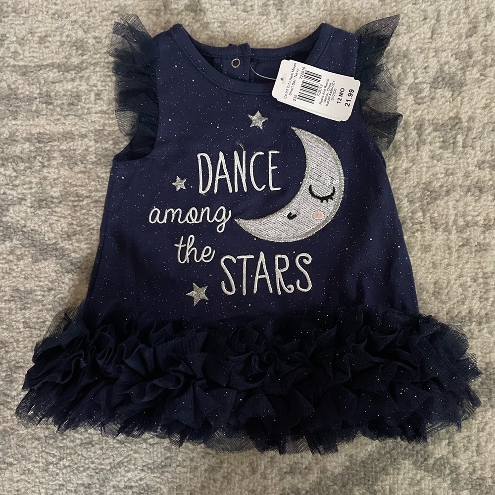Dance Among The Stars 12 mo dark blue dress with sequins
